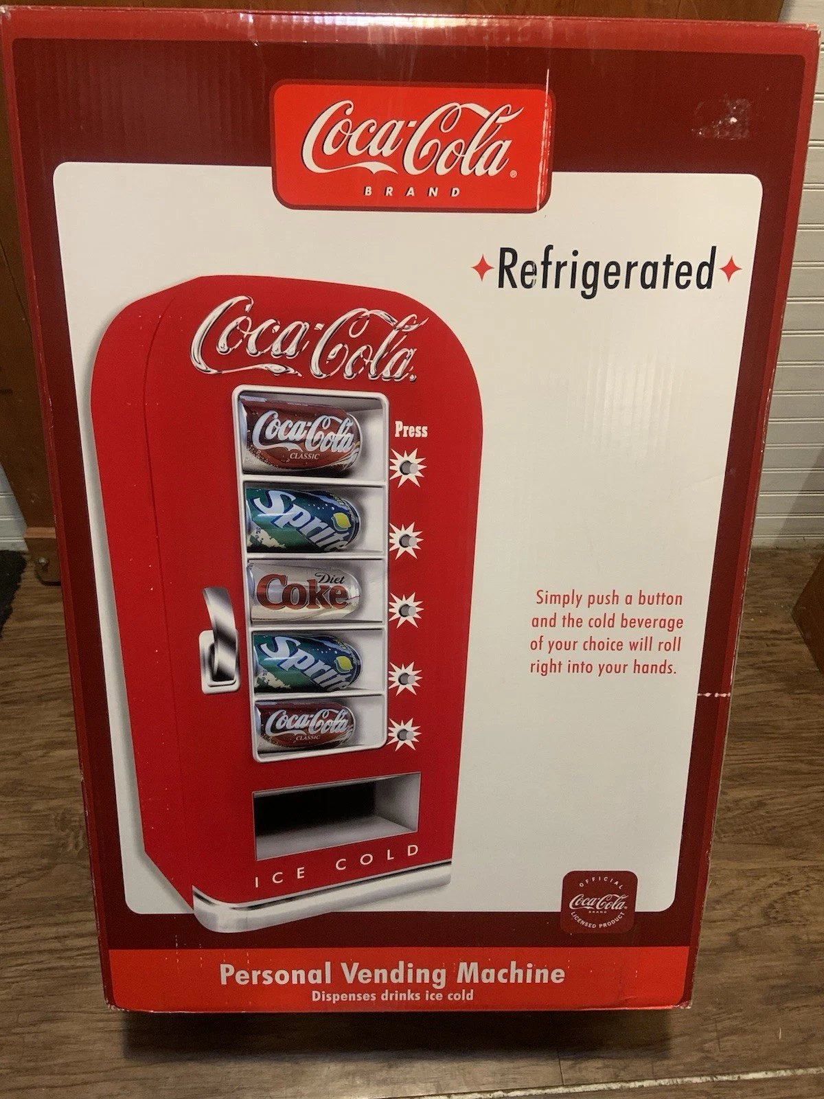Retro Coca Cola Vending Fridge 10 Can Machine Mini